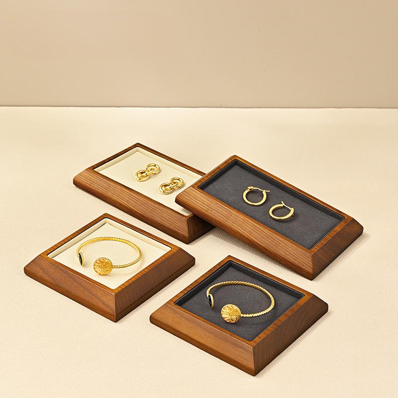 Wood Ring Blank - Bandeja de armazenamento de joias de