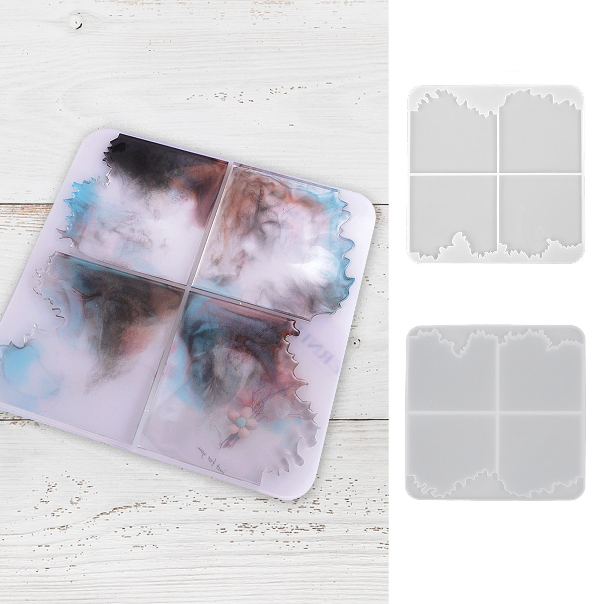 1 Peça Molde de Silicone para  - Resin Ocean Wave Mold avaliação e preço