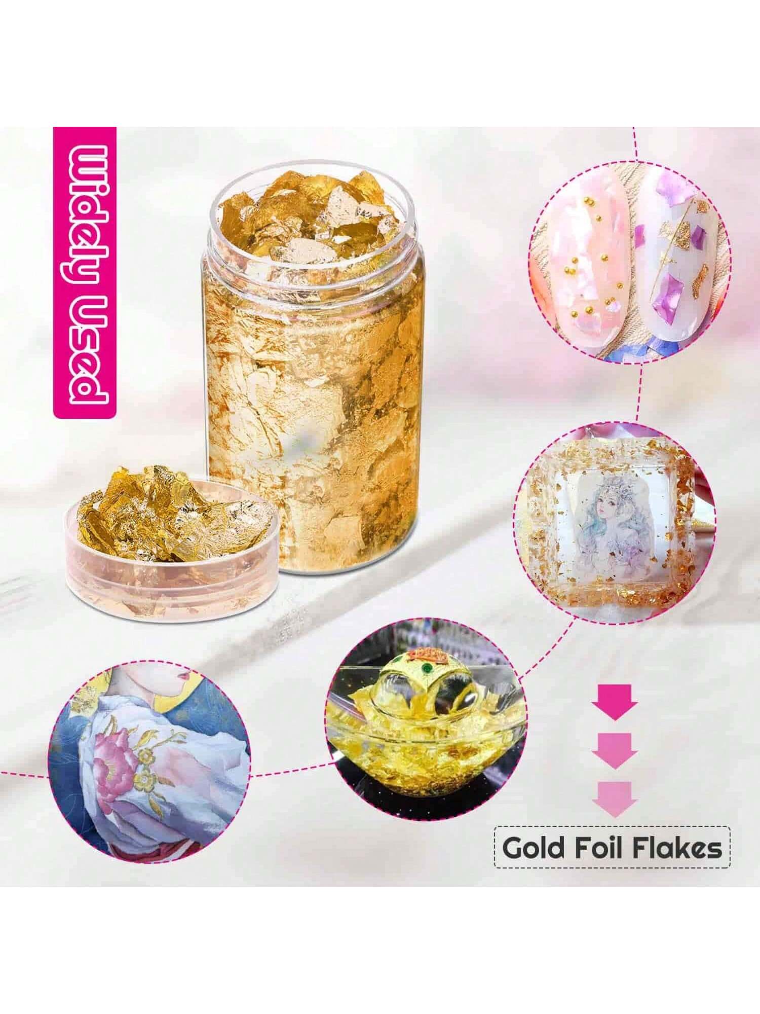 Flocos de Ouro, Folhas de Ouro - Gold Foil Flakes avaliação e preço