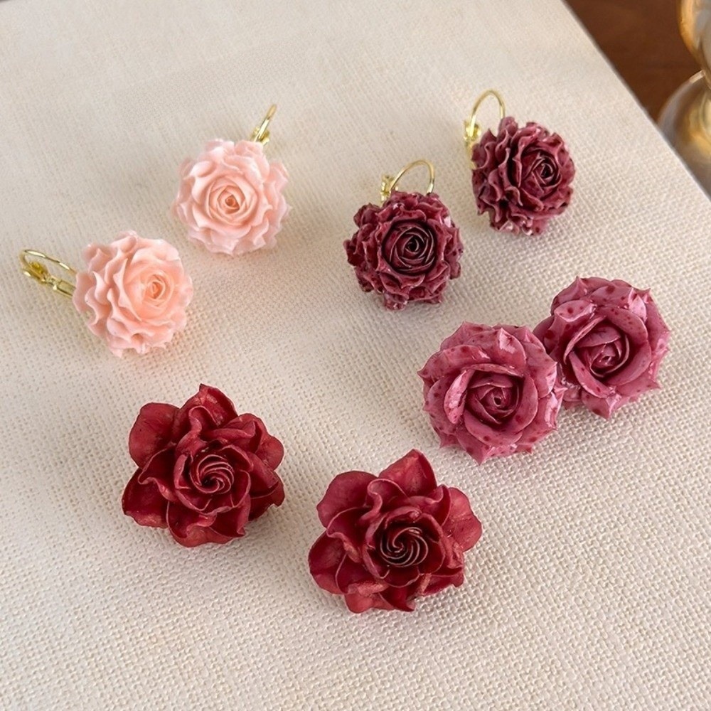 Brincos de Rosa Artificial Doc - Flower Preservation Resin avaliação e preço
