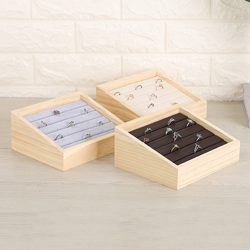 Bandeja De Exibição De Jóias D - Wood Ring Blank avaliação e preço