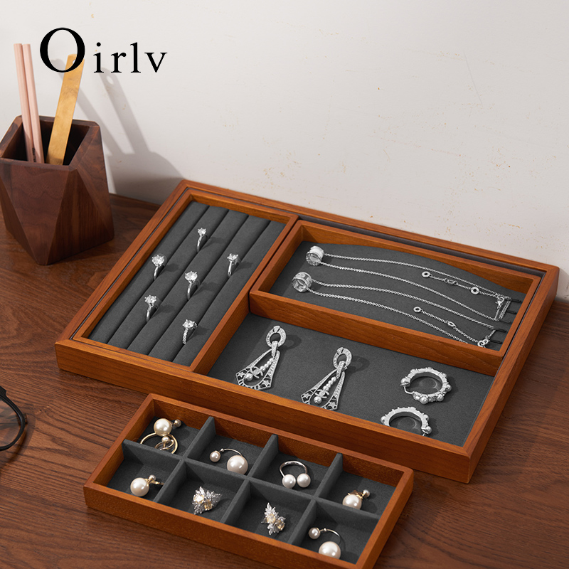 Oirlv organizador de jóias de  - Wood Ring Blank avaliação e preço